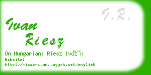 ivan riesz business card
